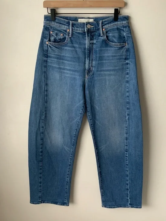 MOTHER SUPERIOR Jeans Full-Pipe Flood It’s a Small World Blue Size 27 - Picture 2 of 14
